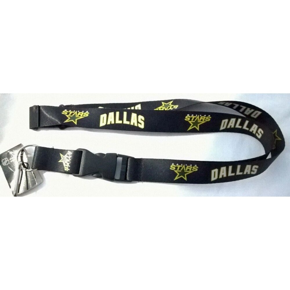 Dallas Stars Black Lanyard Keychain 2 Sided Premium NHL Official Merch Fan Gear
